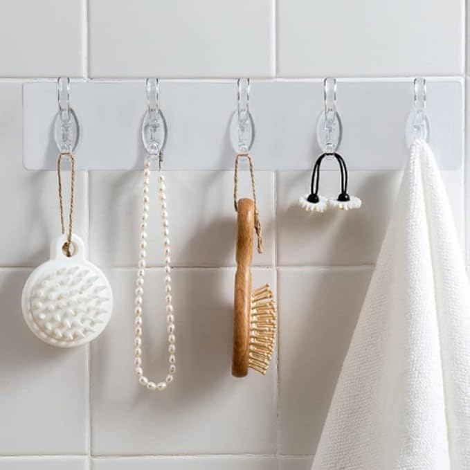 6-in-1 Wall Hook: Versatile, Durable, and Transparent