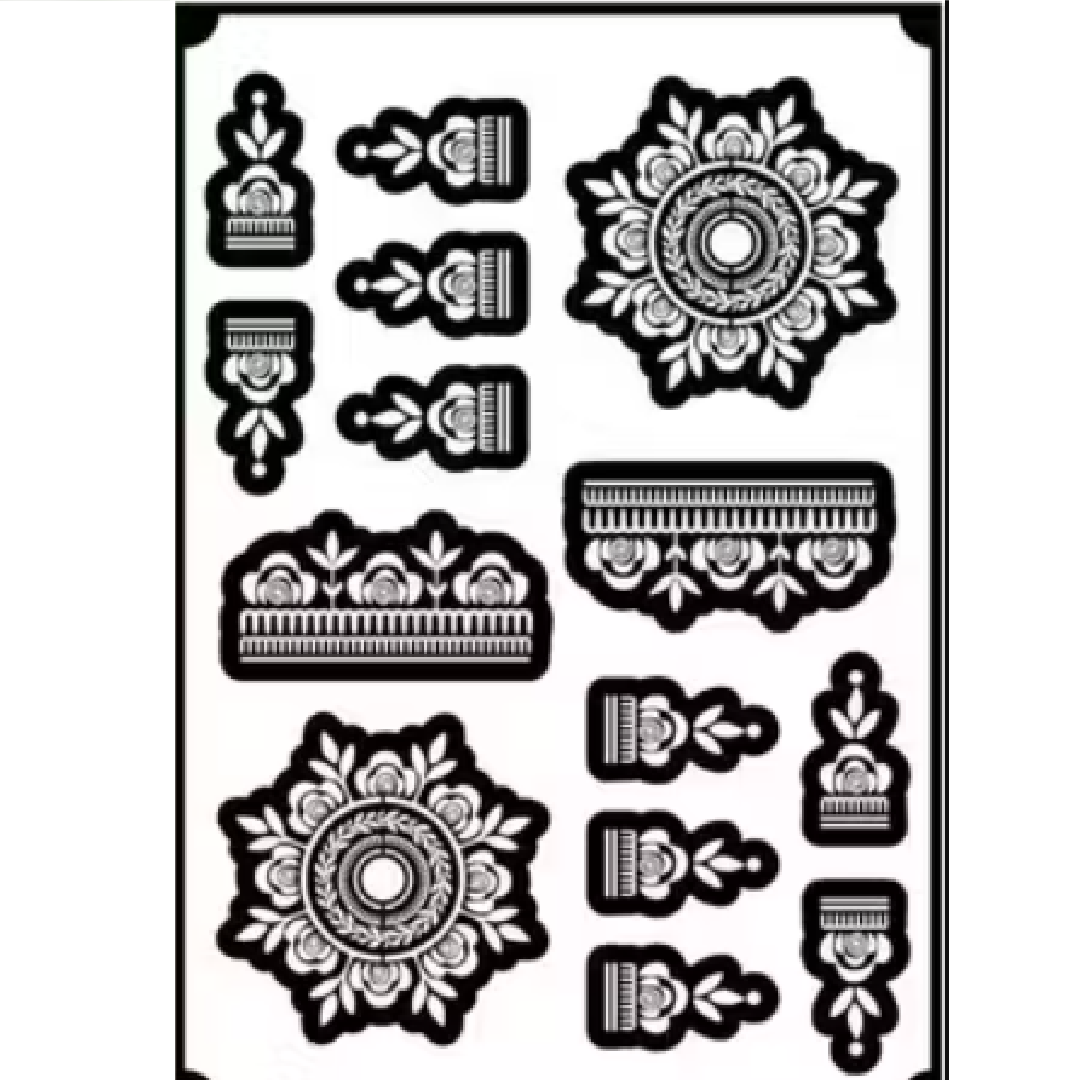Classic Bold Mandala Mehndi Design Stencil