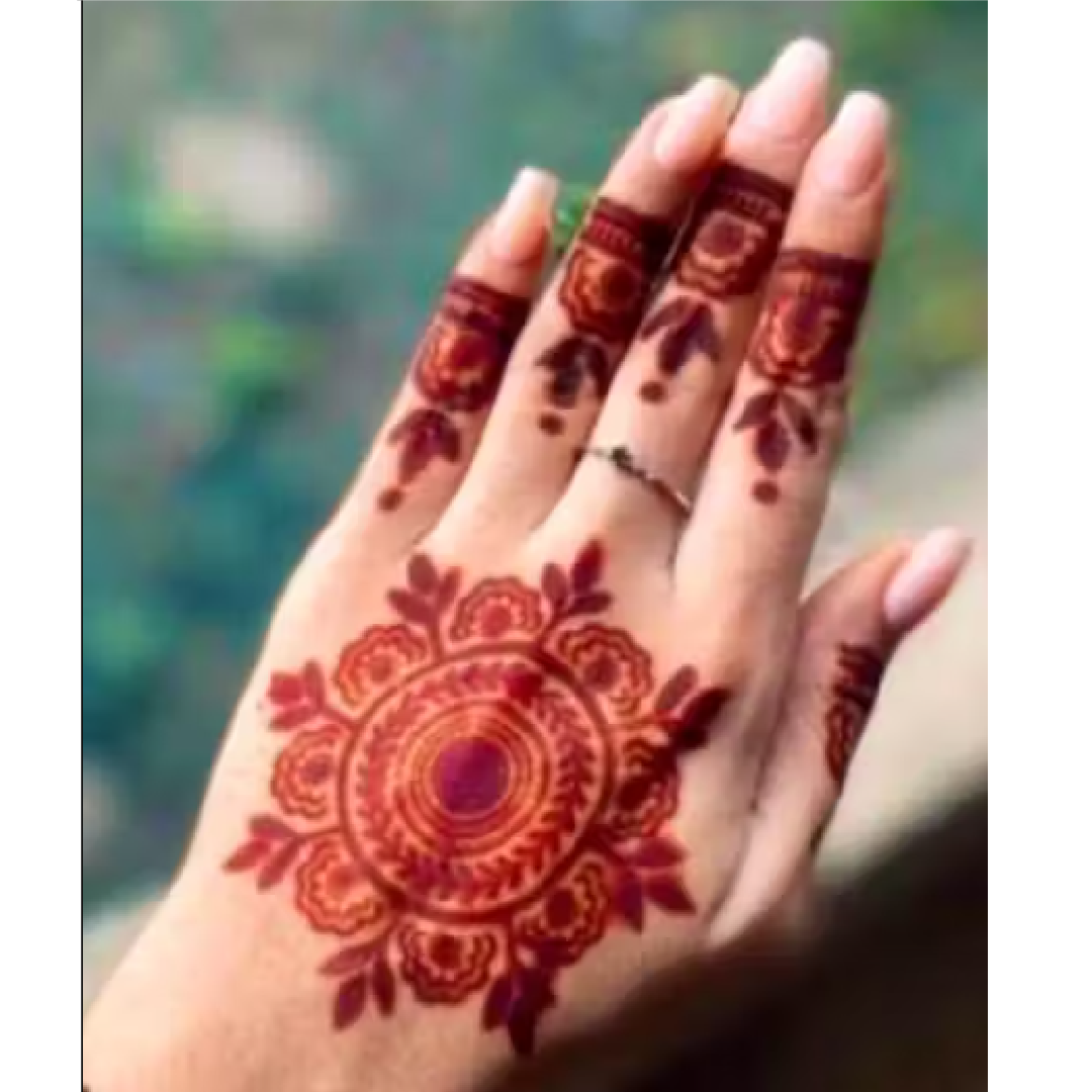 Classic Bold Mandala Mehndi Design Stencil