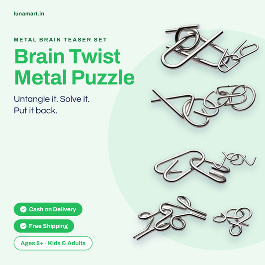Brain Twist Metal Puzzle IQ Test