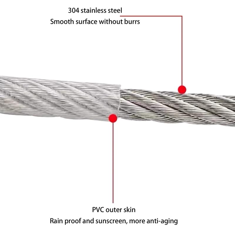 Heavy Duty Stainless Steel Wire Rope Clothesline
