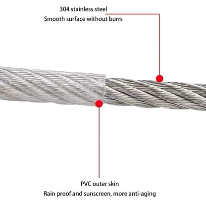 Heavy Duty Stainless Steel Wire Rope Clothesline