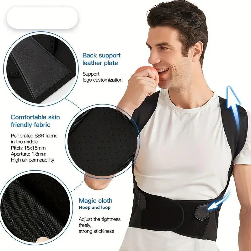 Premium Adjustable Back Posture Corrector/ Slouching Relieve Pain Belt Men Women