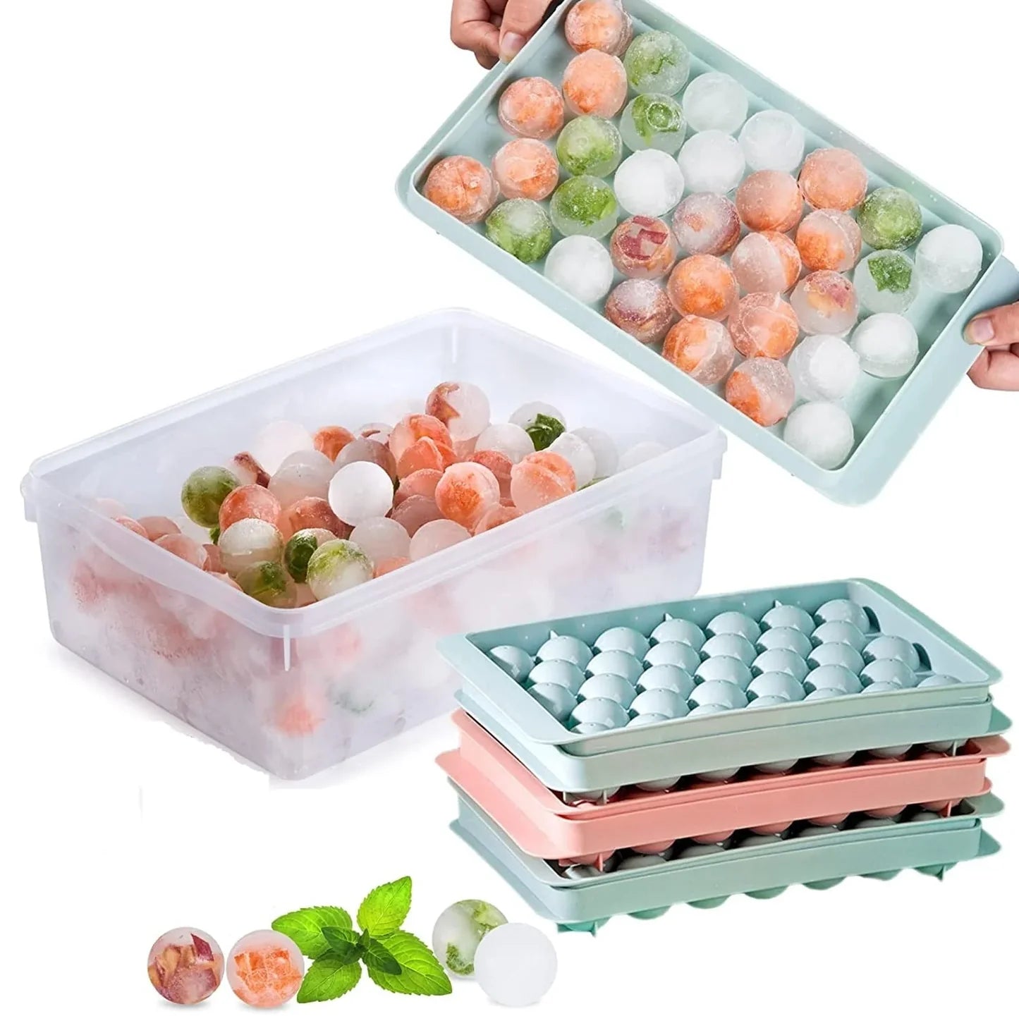Premium Ice Ball Maker Tray Craft Crystal - Clear Spheres