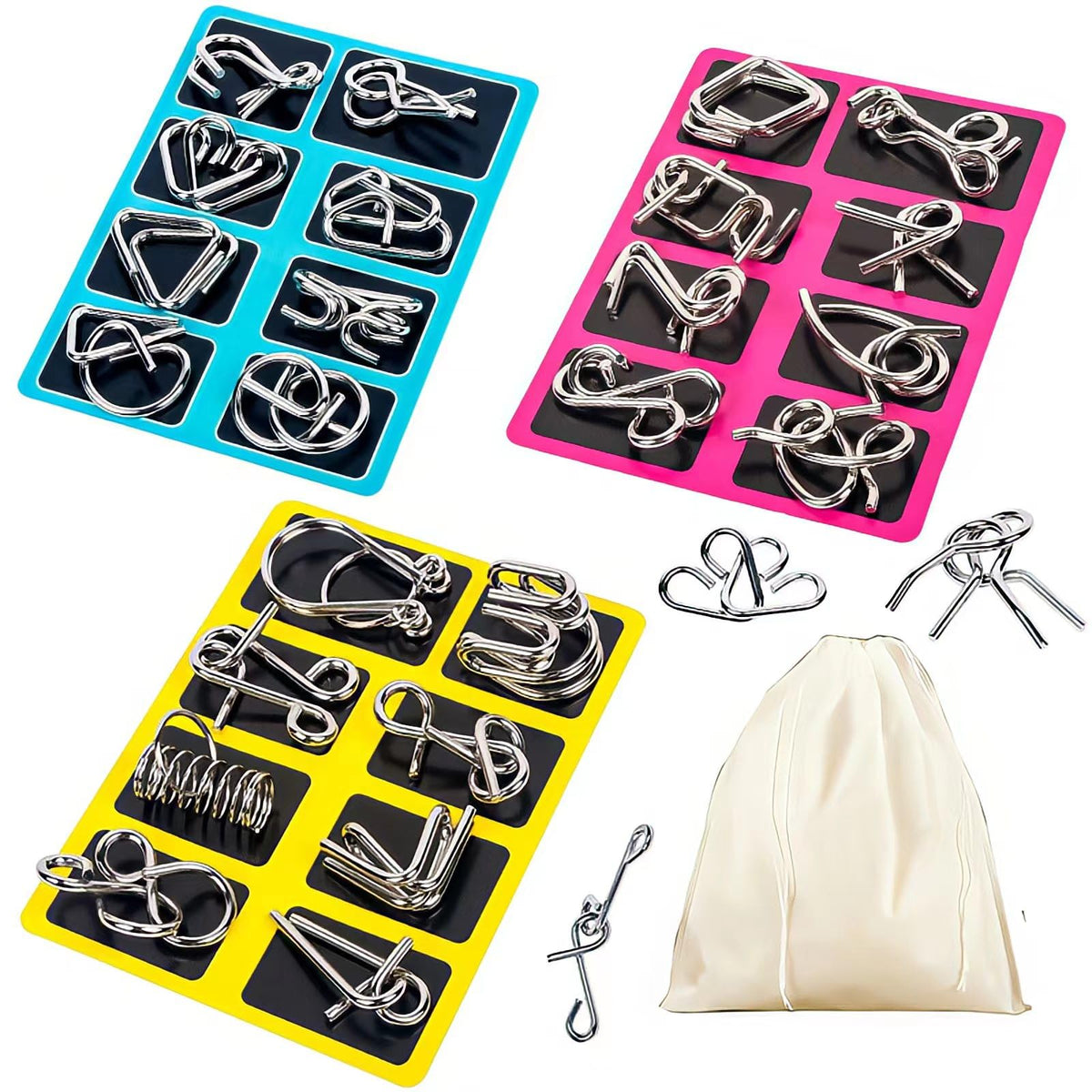 Brain Twist Metal Puzzle IQ Test