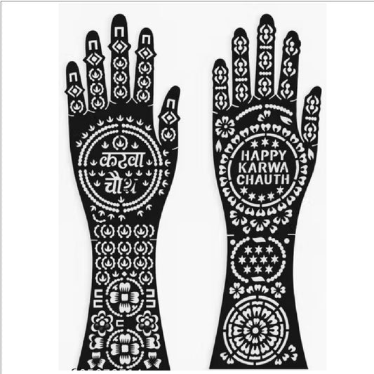 Karwa Chauth Special Mehndi Design Stencil