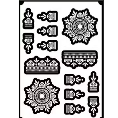 Classic Bold Mandala Mehndi Design Stencil
