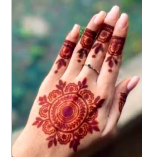 Classic Bold Mandala Mehndi Design Stencil