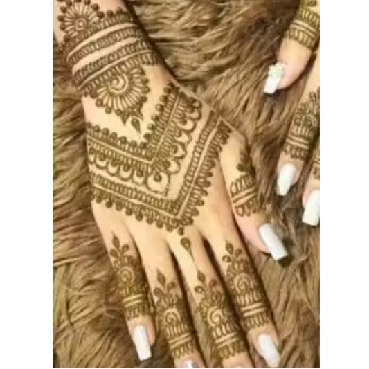 Layered Traditional Pattern Mehndi Stencil