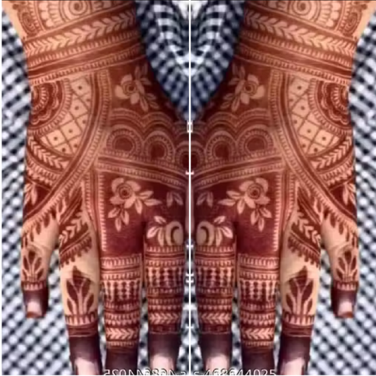 Grand Bridal Mehndi Design Stencil