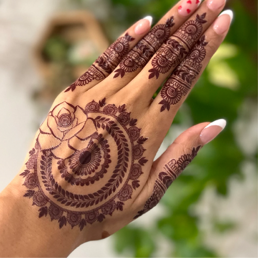 Floral Mandala with Petal Detailing Stencil
