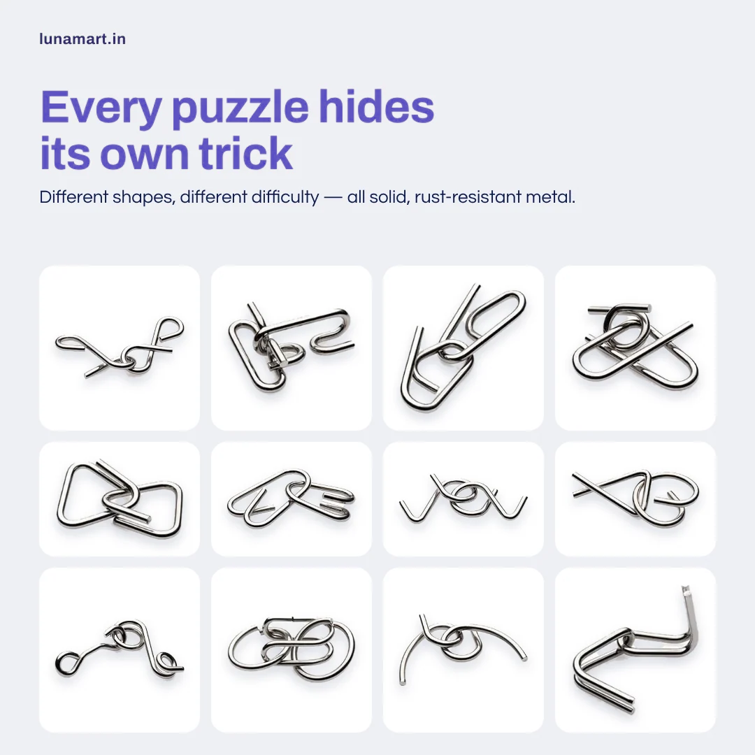Brain Twist Metal Puzzle IQ Test